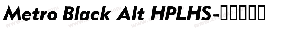 Metro Black Alt HPLHS字体转换